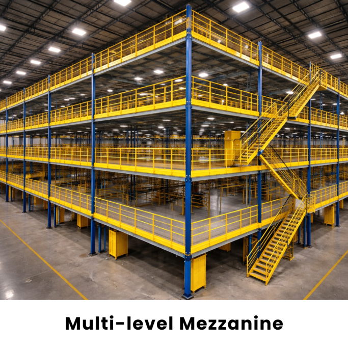 Multi-level mezzanine fabricated by Gateway Fabrications in Hull and across the UK.