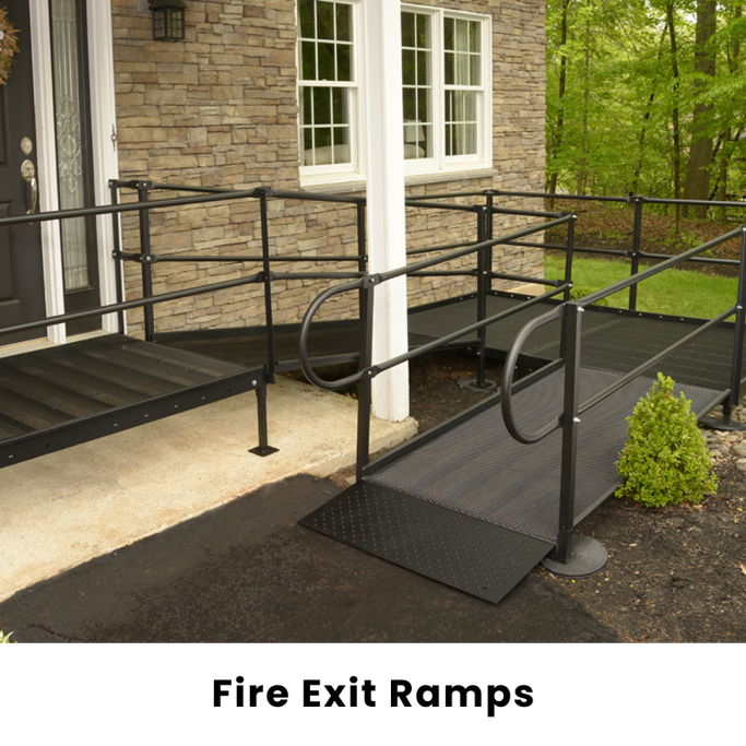 Fire exit ramps fabricated by Gateway Fabrications in Hull & across the UK