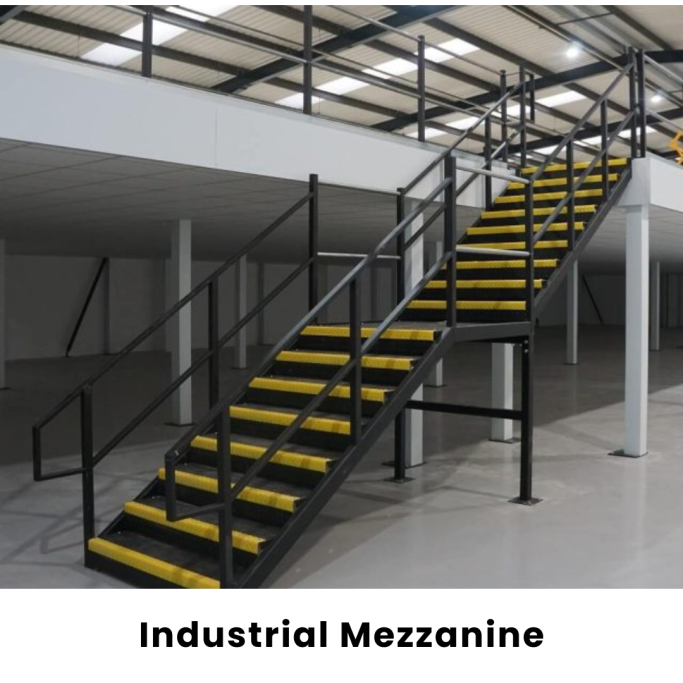 Industrial Mezzanine Staircase fabricated by Gateway Fabrications in Hull & across the UK