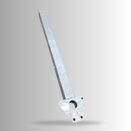 Tow bar without hitch (70x3 1250) – SAP: W-TFI-01250-01-GV-N – robust towing arm for chassis.