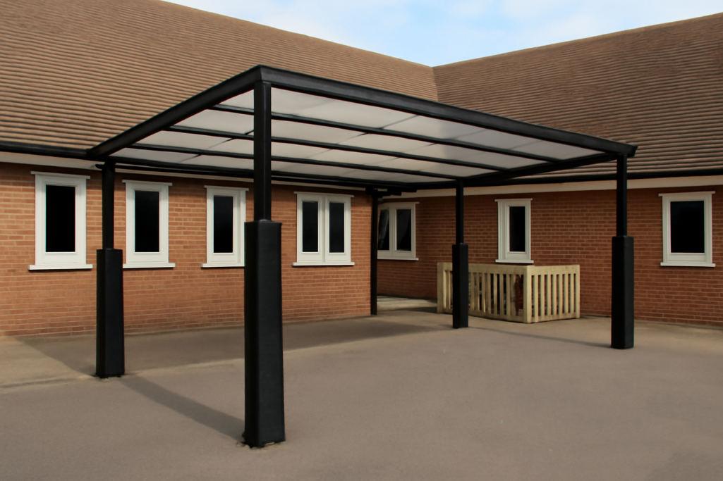 Rain-proof shelter fabricated by Gateway Fabrications in Hull and Wellingborough. Delivering Across the UK. 