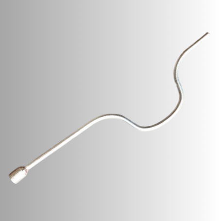 Galvanised winding handle for corner steadies or jacks – SAP: R-WND-XXXXX-01-XX-N – easy caravan stabilising.