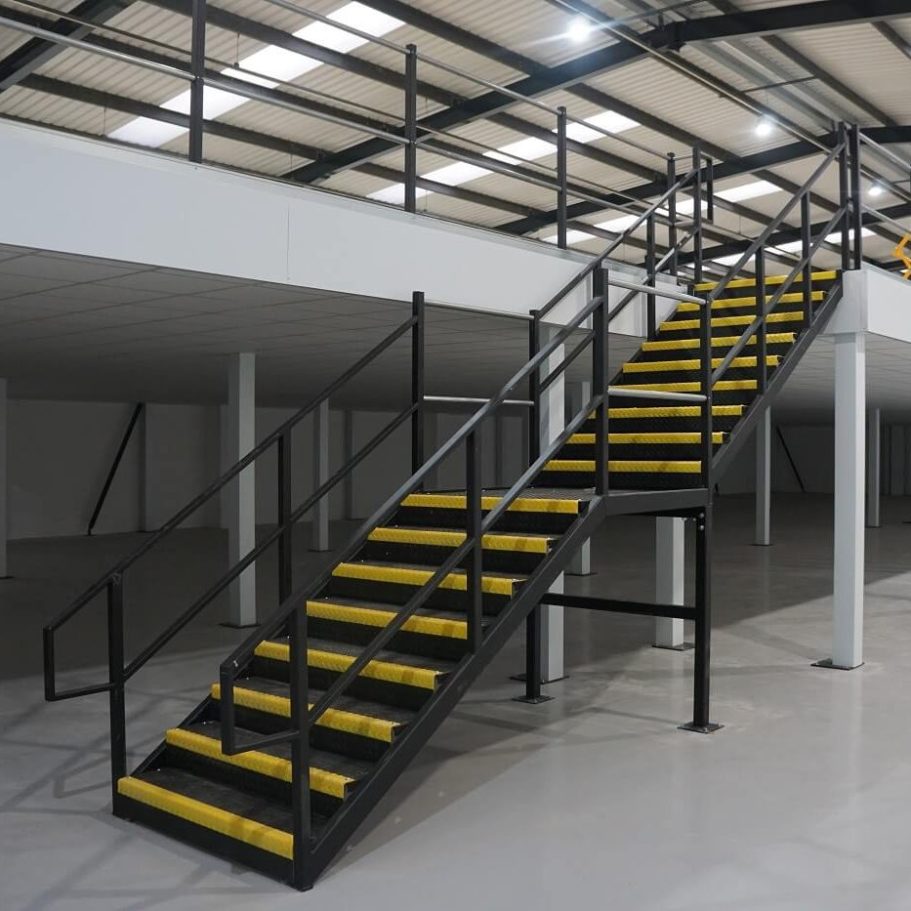 Buy custom mezzanine stairs from Gateway Fabrications available across the UK.